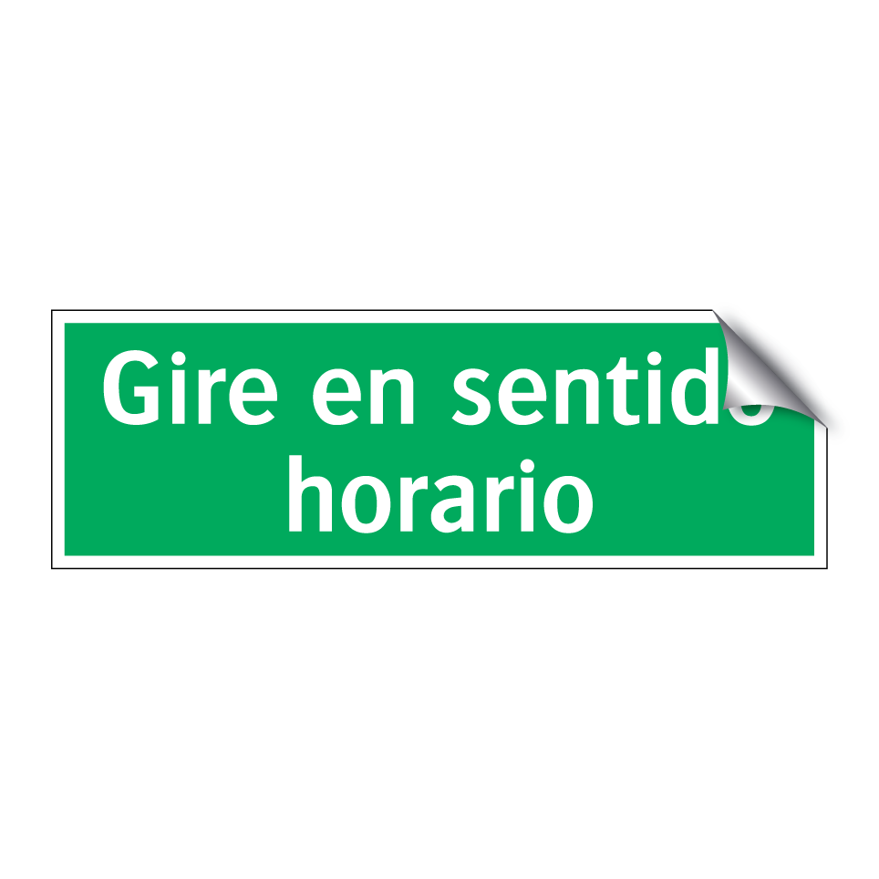 Gire en sentido horario