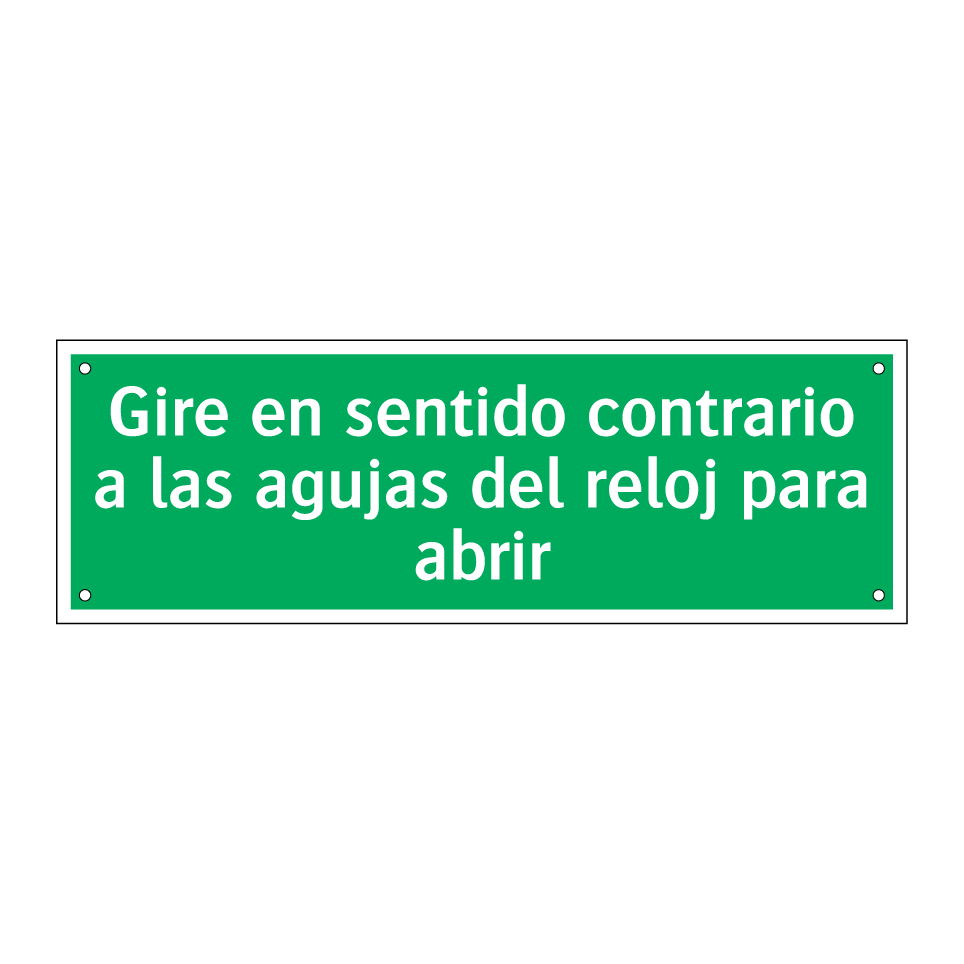 Gire en sentido contrario a las agujas del reloj para abrir