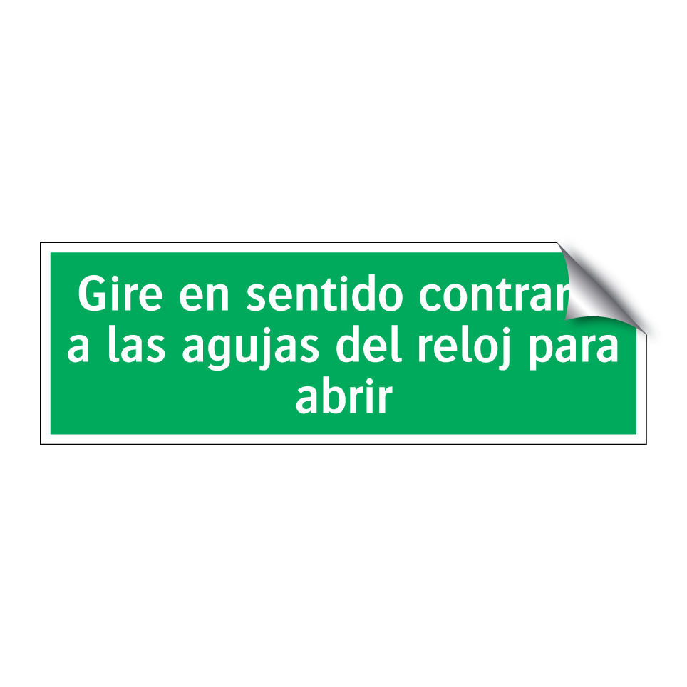 Gire en sentido contrario a las agujas del reloj para abrir