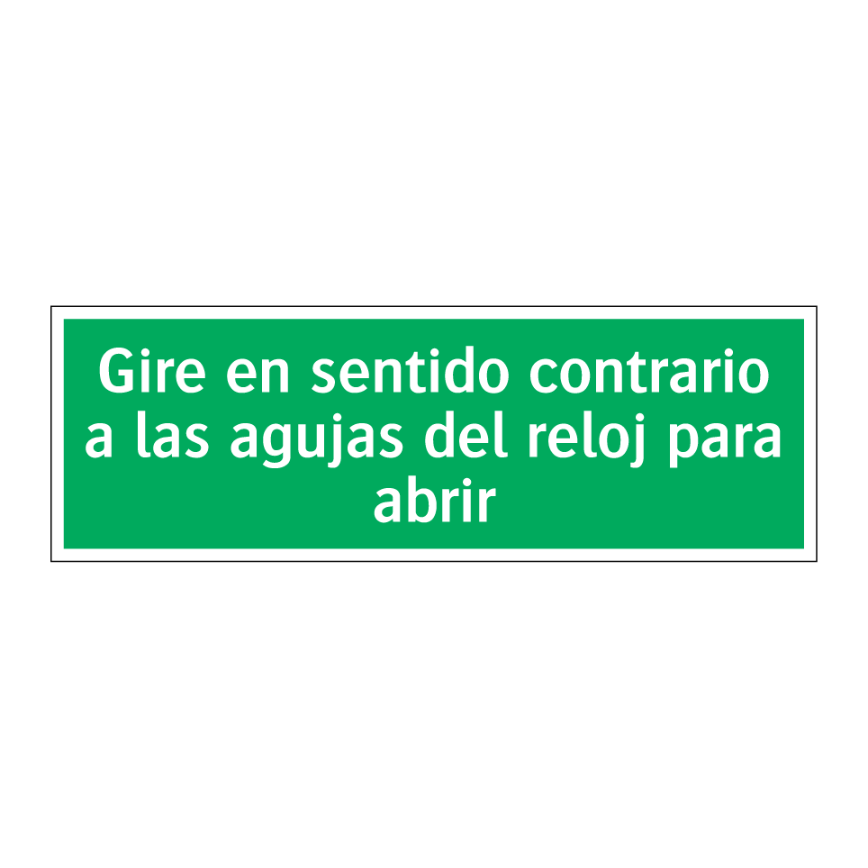 Gire en sentido contrario a las agujas del reloj para abrir