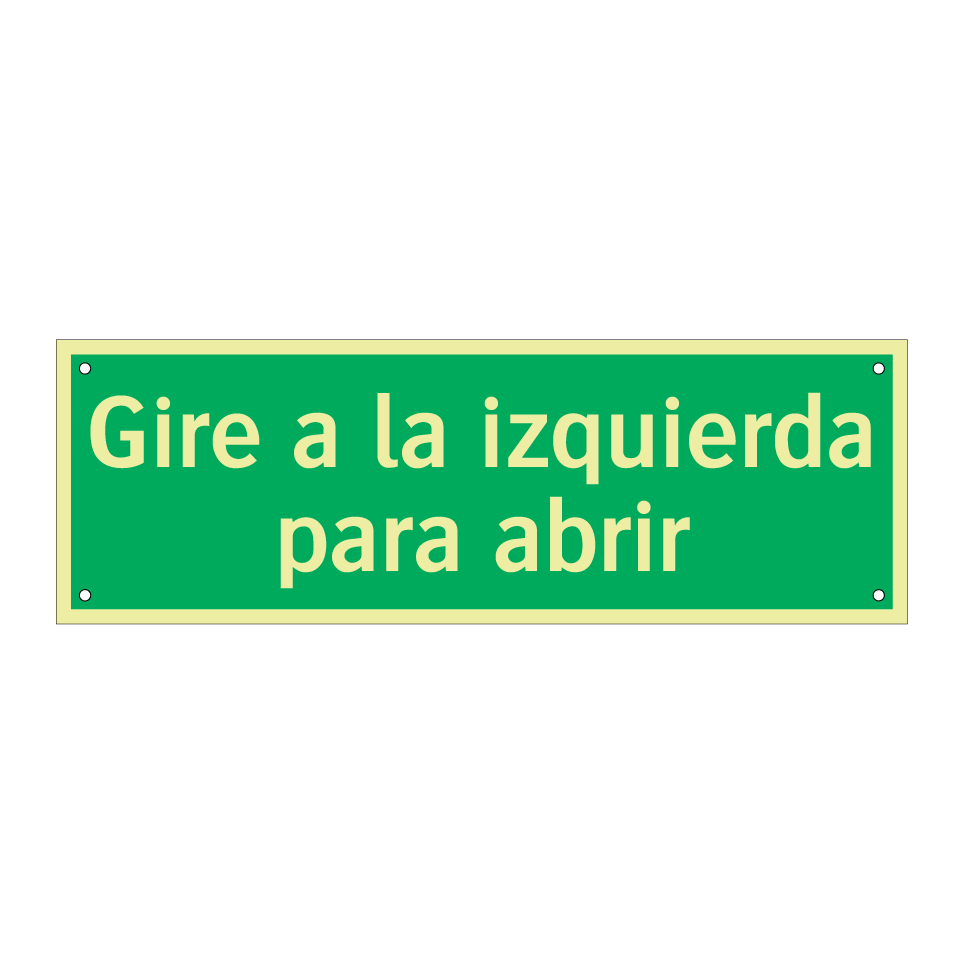 Gire a la izquierda para abrir