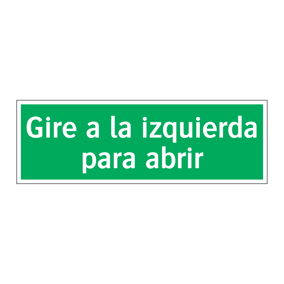 Gire a la izquierda para abrir