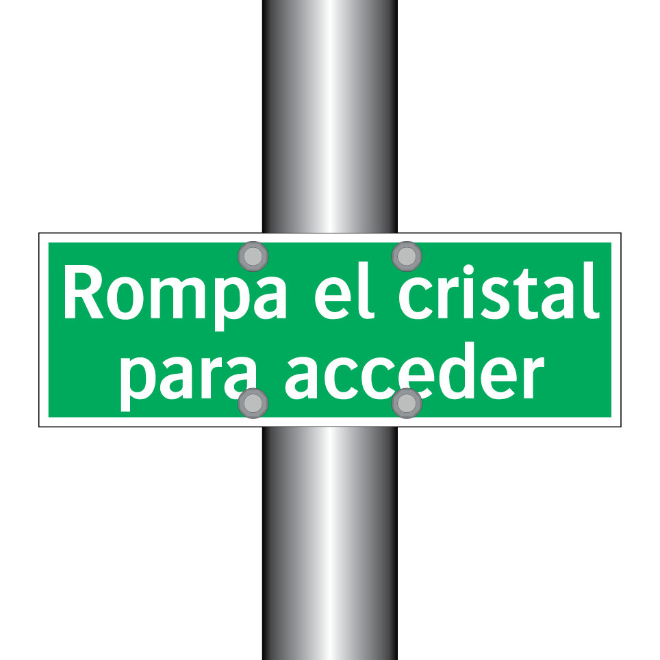 Rompa el cristal para acceder