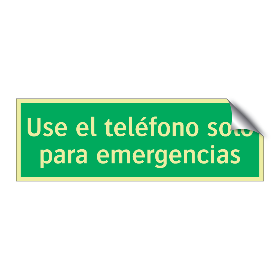 Use el teléfono solo para emergencias