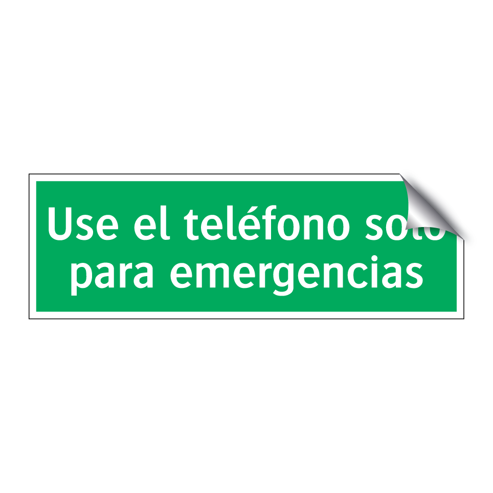 Use el teléfono solo para emergencias