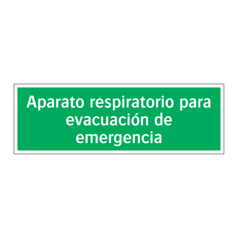 Aparato respiratorio para evacuación de emergencia