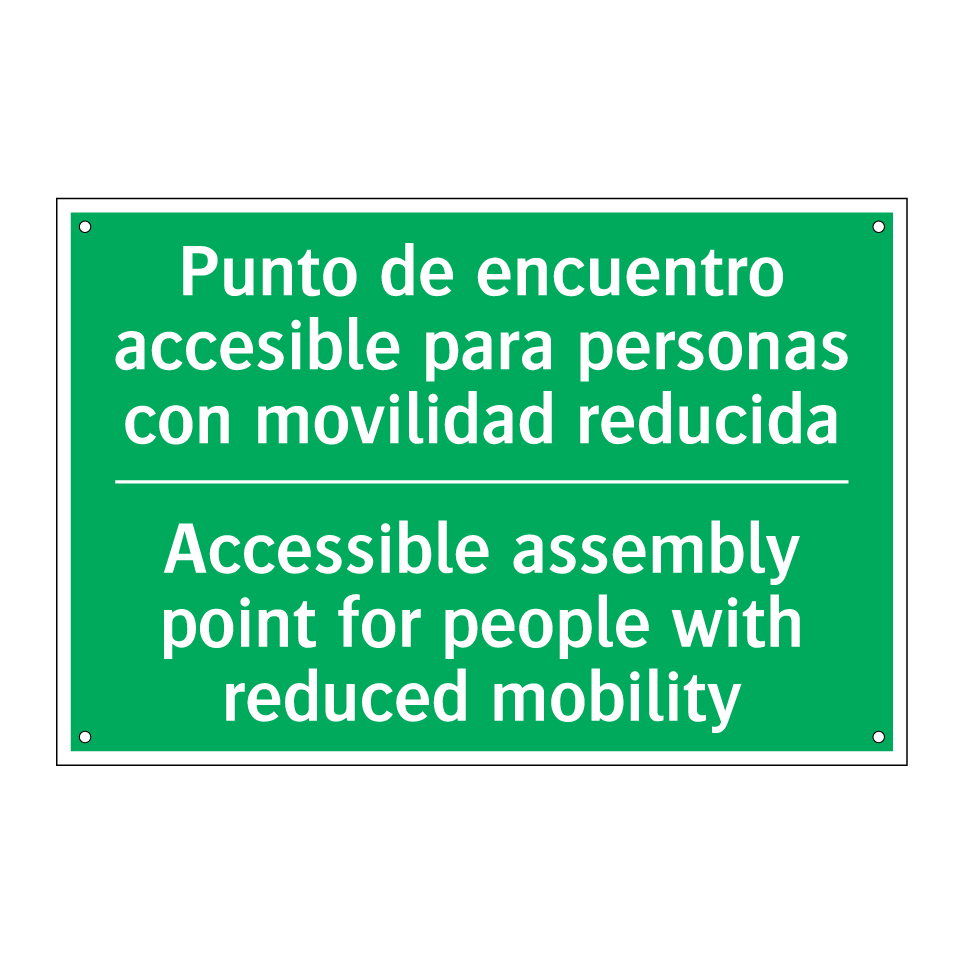 Punto de encuentro accesible /.../ - Accessible assembly point for /.../