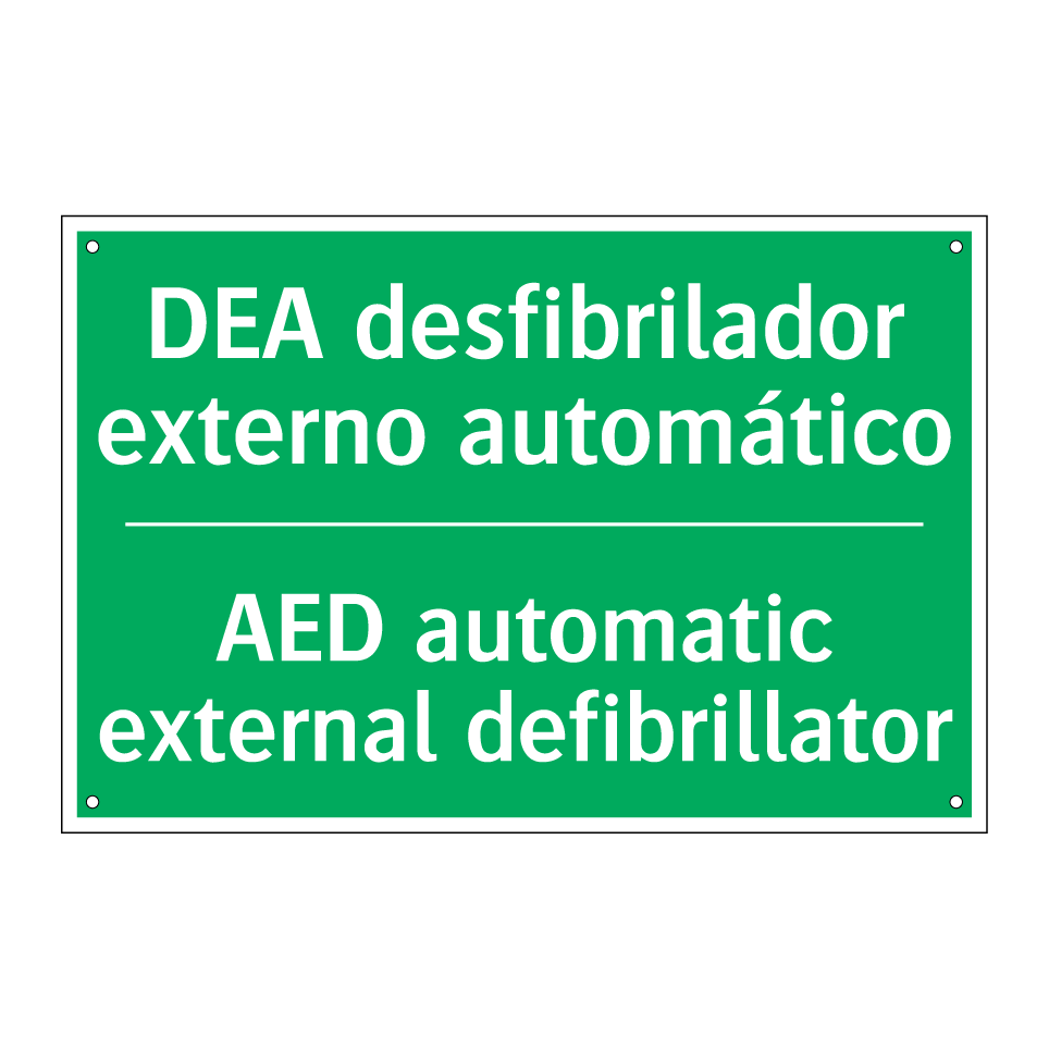 DEA desfibrilador externo /.../ - AED automatic external /.../