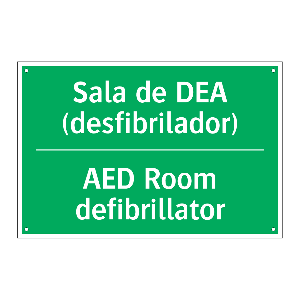 Sala de DEA (desfibrilador) - AED Room defibrillator