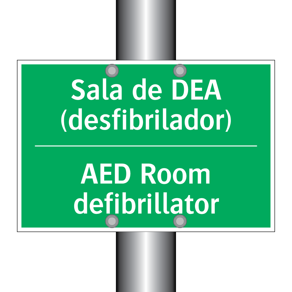 Sala de DEA (desfibrilador) - AED Room defibrillator