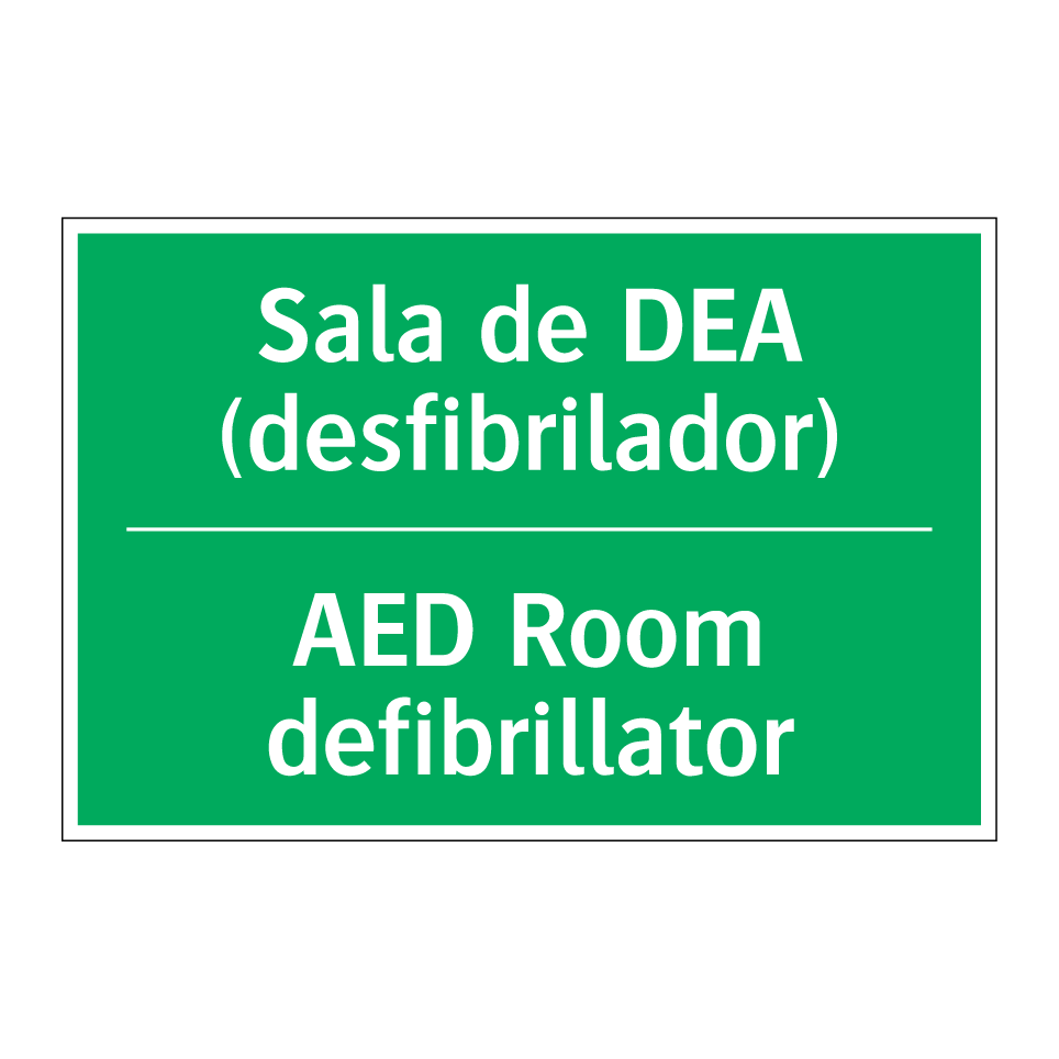 Sala de DEA (desfibrilador) - AED Room defibrillator