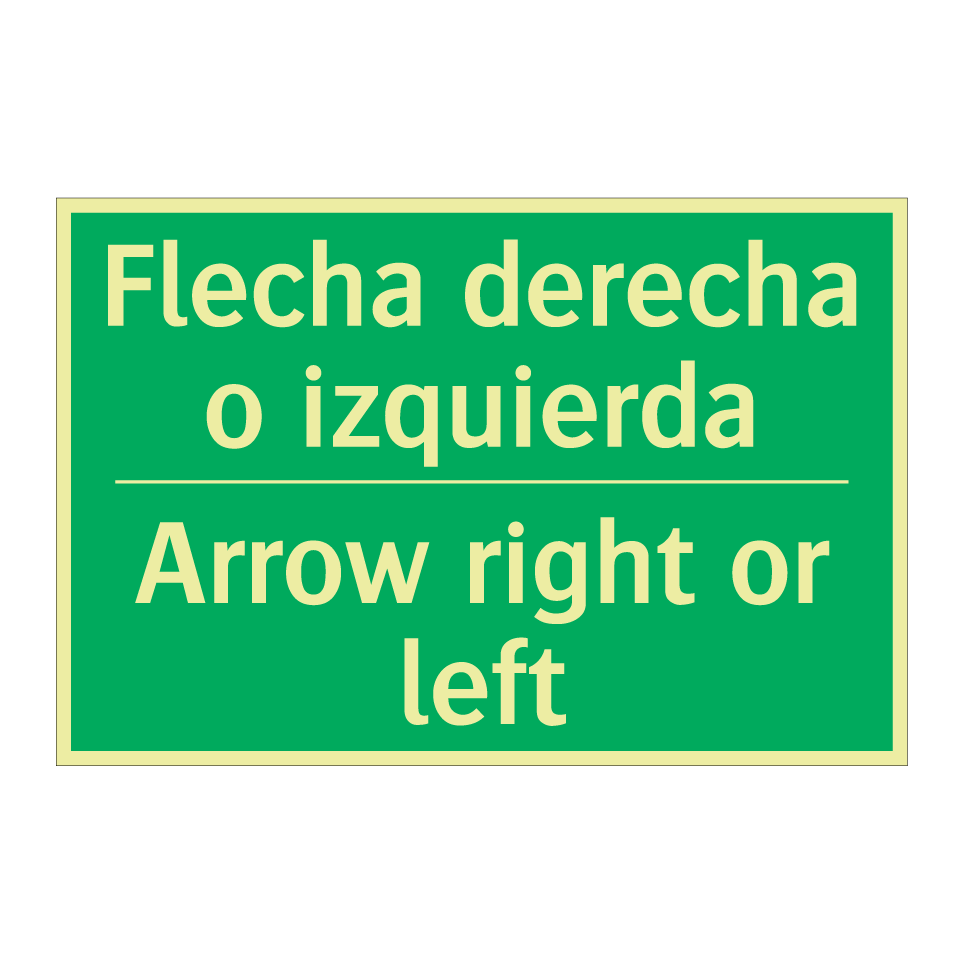 Flecha derecha o izquierda - Arrow right or left