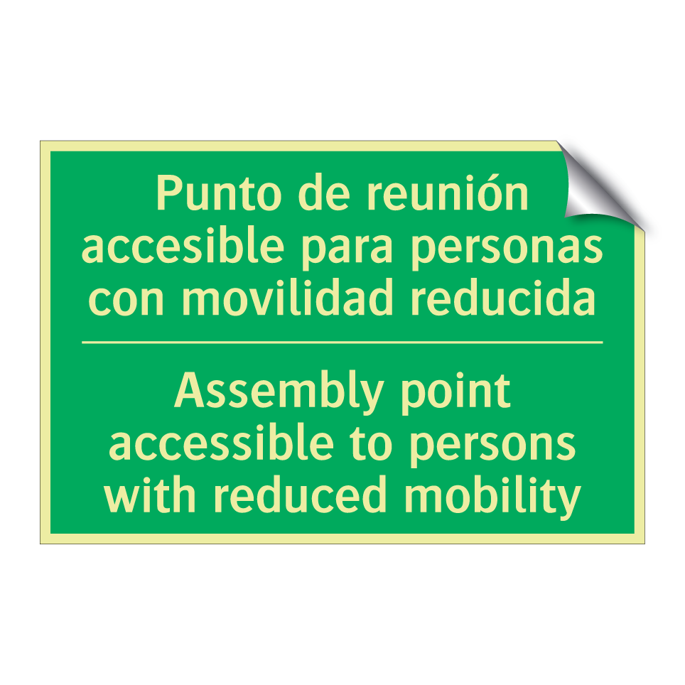 Punto de reunión accesible /.../ - Assembly point accessible to /.../