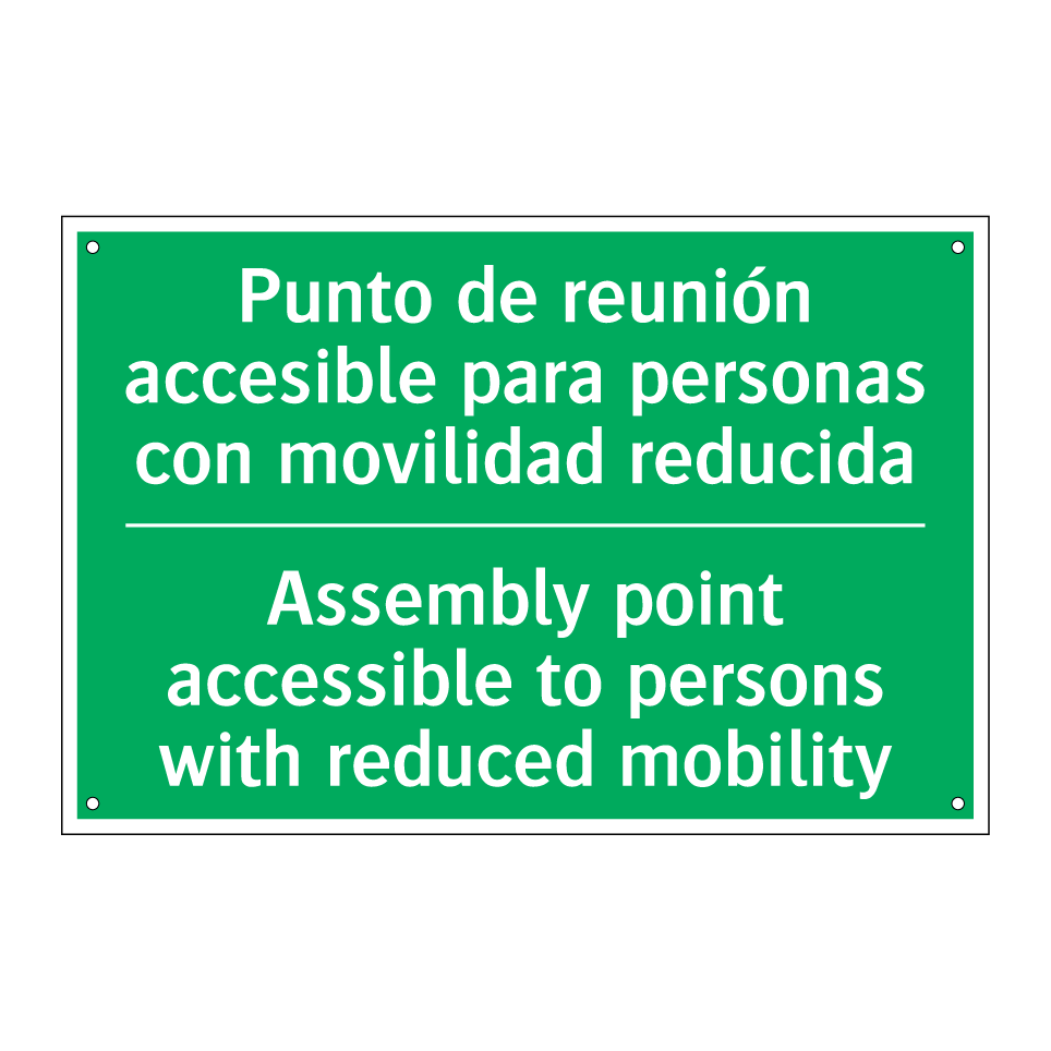 Punto de reunión accesible /.../ - Assembly point accessible to /.../