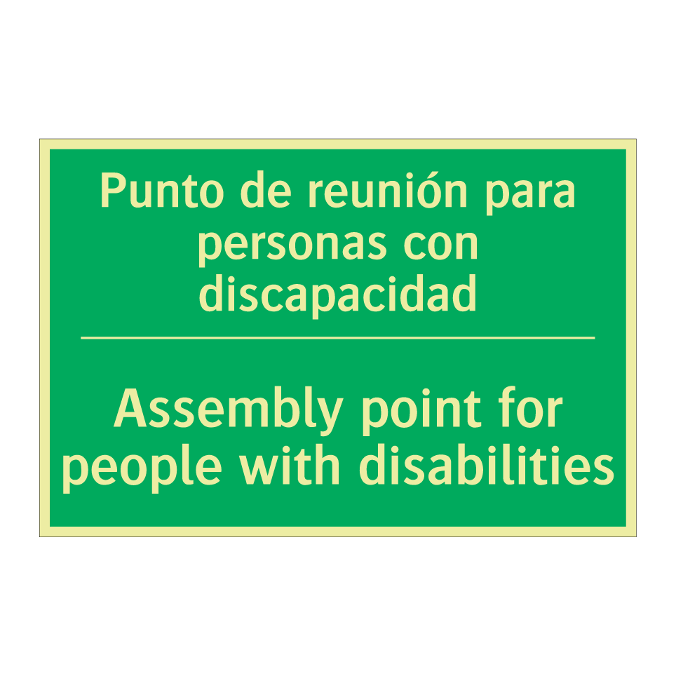 Punto de reunión para /.../ - Assembly point for people /.../