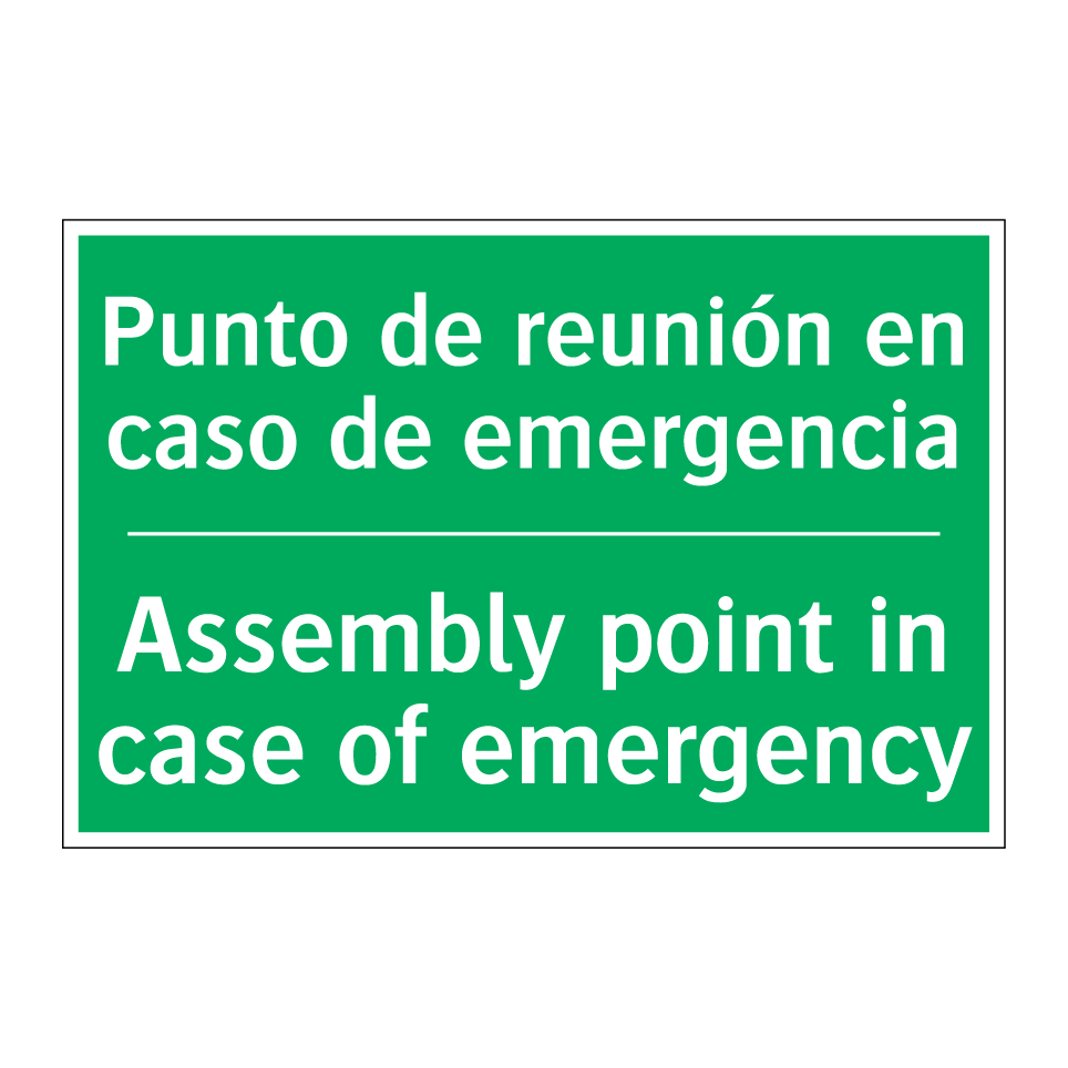 Punto de reunión en caso de /.../ - Assembly point in case of /.../