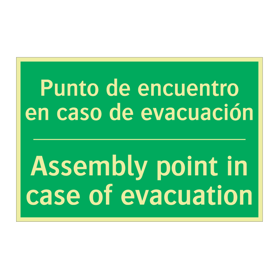 Punto de encuentro en caso de /.../ - Assembly point in case of /.../