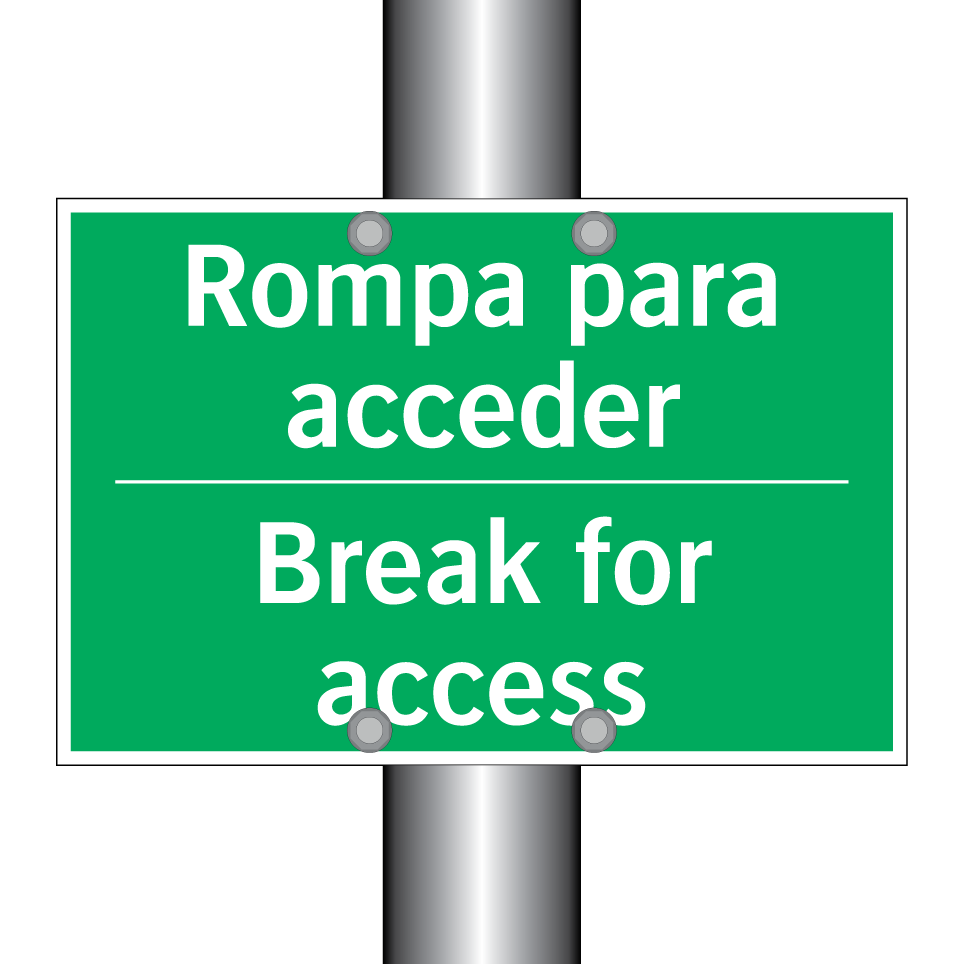 Rompa para acceder - Break for access