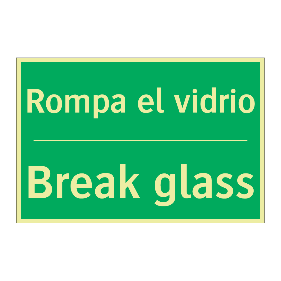 Rompa el vidrio - Break glass