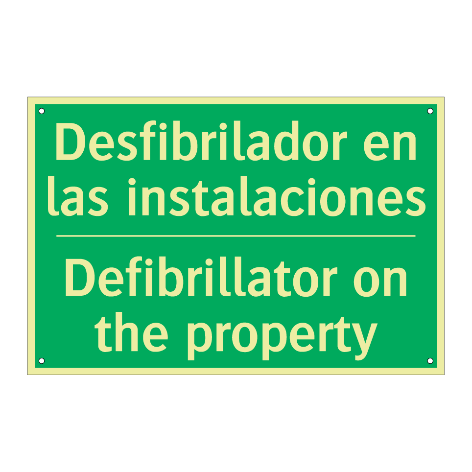 Desfibrilador en las /.../ - Defibrillator on the property