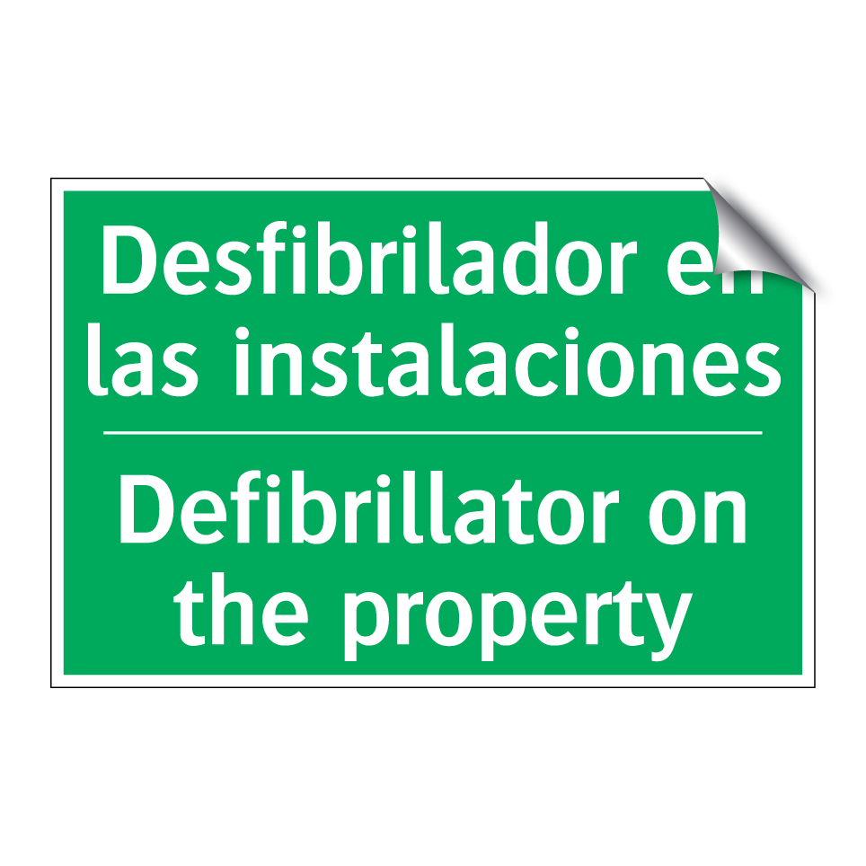Desfibrilador en las /.../ - Defibrillator on the property