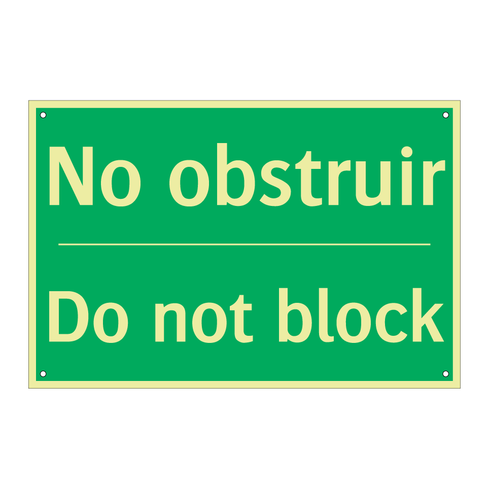 No obstruir - Do not block