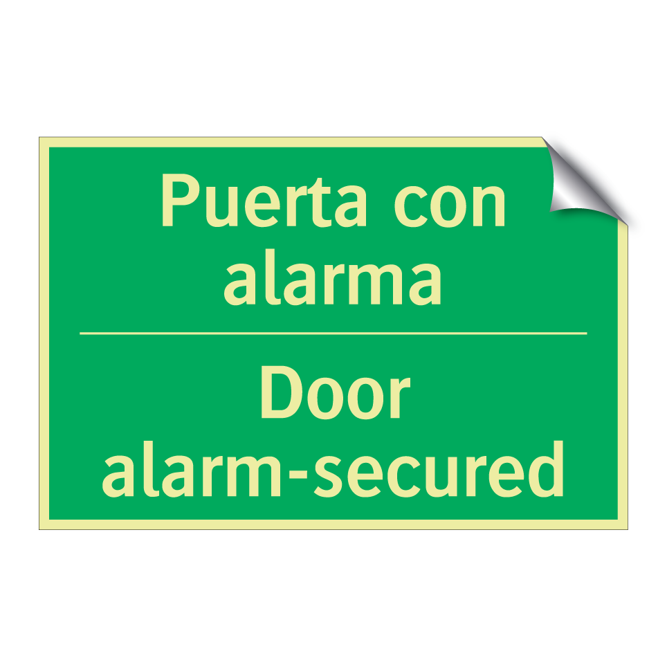 Puerta con alarma - Door alarm-secured