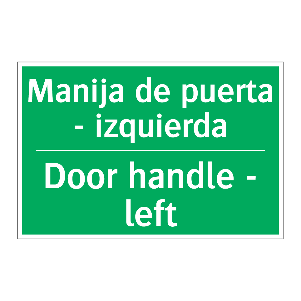 Manija de puerta - izquierda - Door handle - left