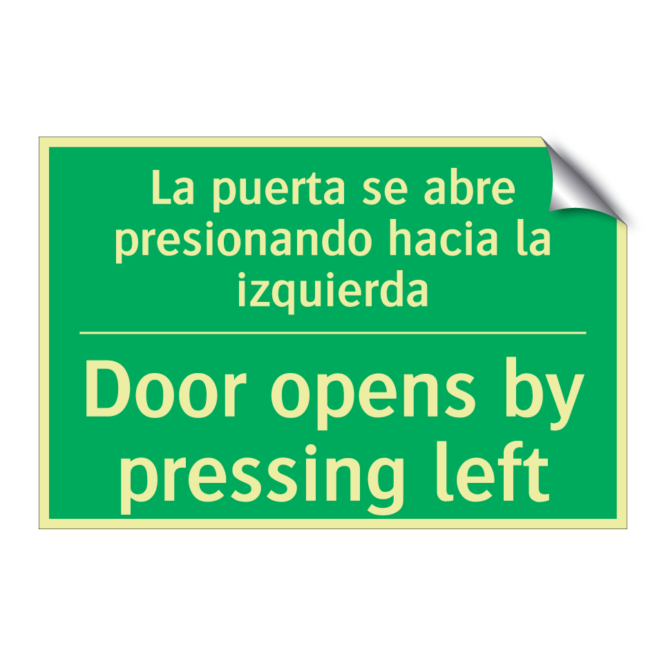 La puerta se abre presionando /.../ - Door opens by pressing left