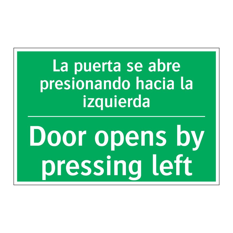 La puerta se abre presionando /.../ - Door opens by pressing left