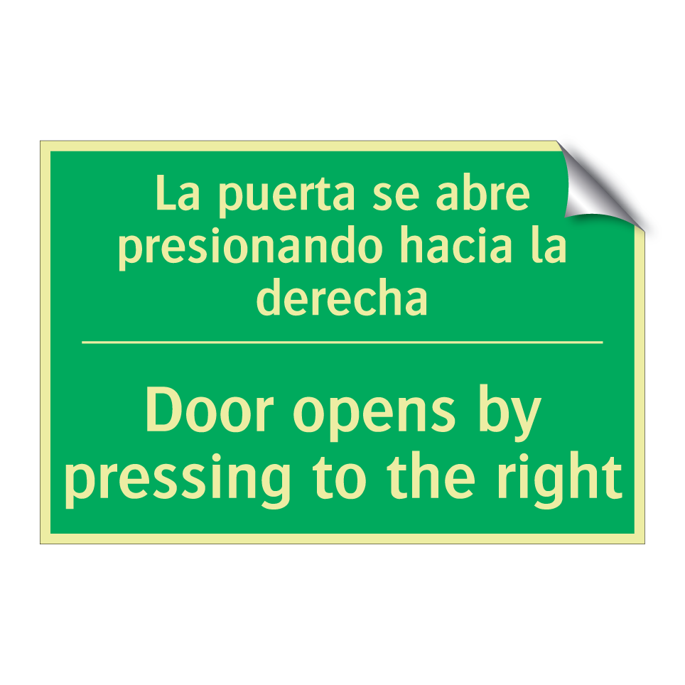 La puerta se abre presionando /.../ - Door opens by pressing to the /.../