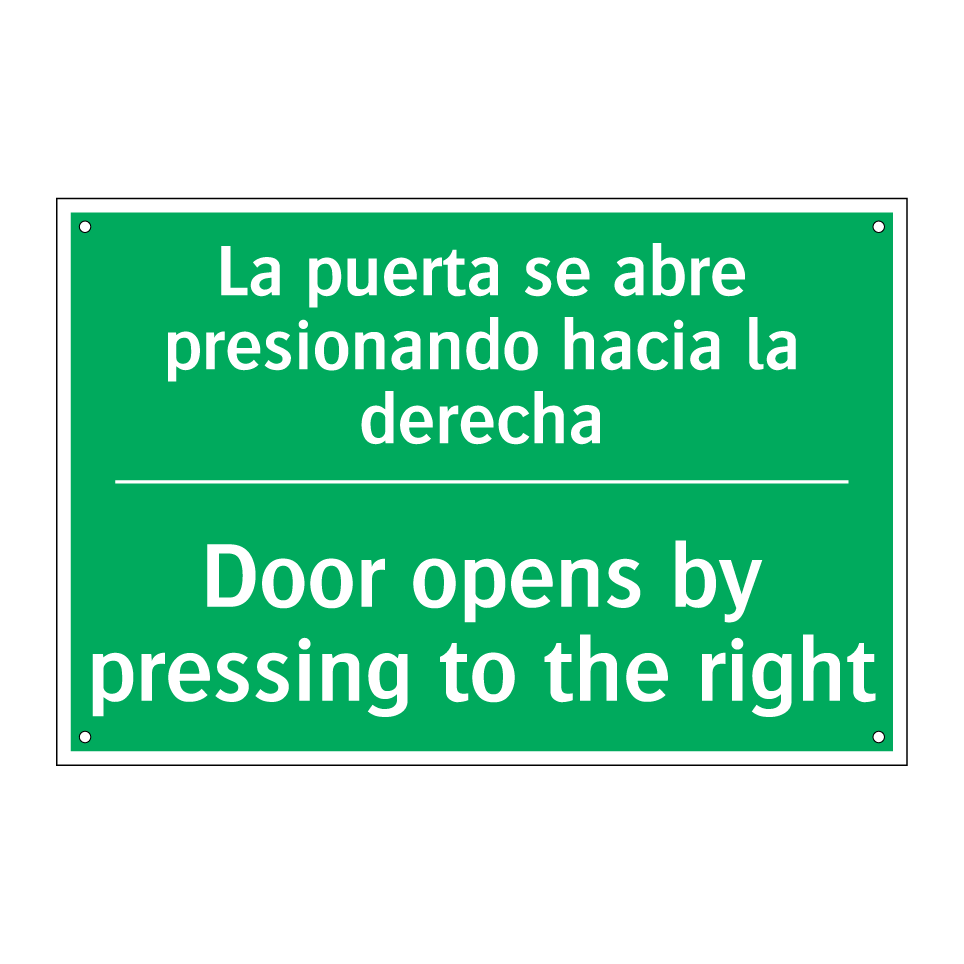 La puerta se abre presionando /.../ - Door opens by pressing to the /.../
