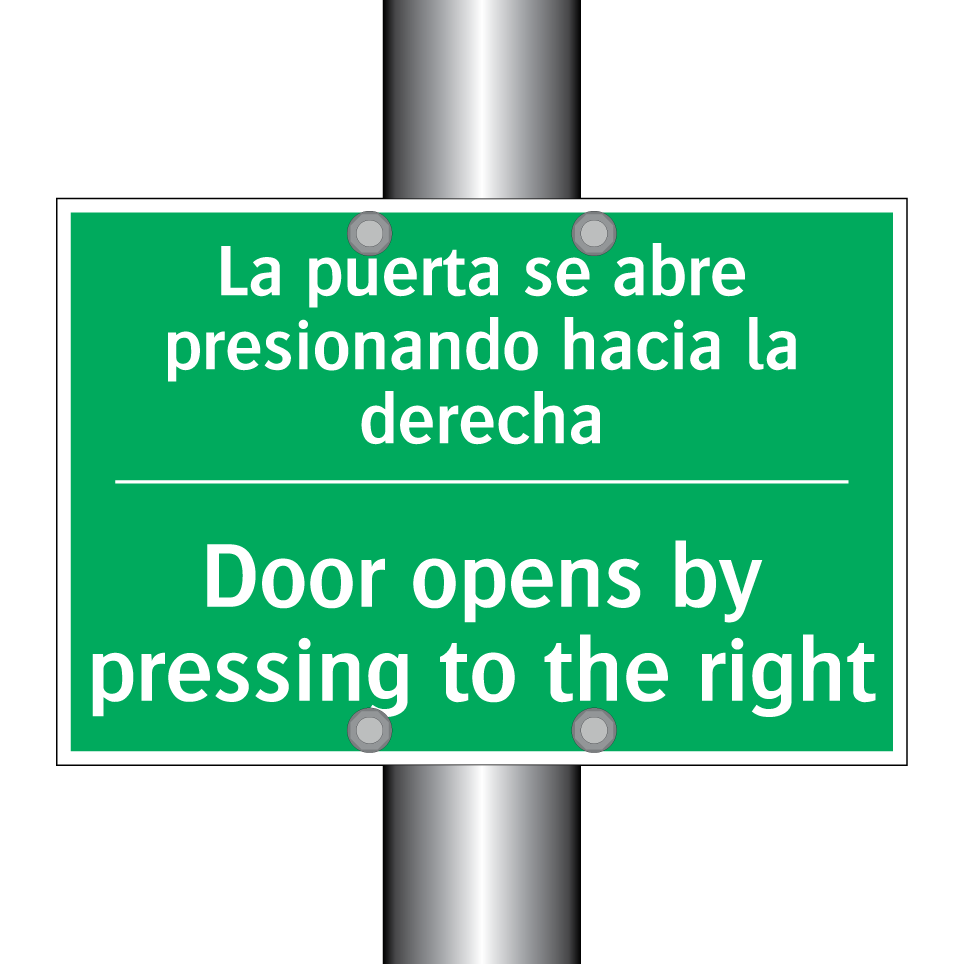 La puerta se abre presionando /.../ - Door opens by pressing to the /.../