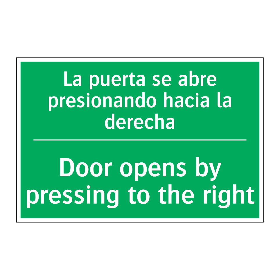 La puerta se abre presionando /.../ - Door opens by pressing to the /.../