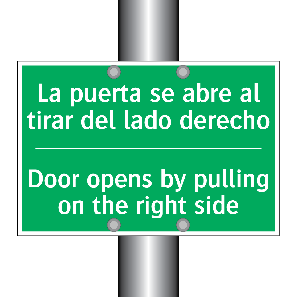 La puerta se abre al tirar /.../ - Door opens by pulling on the /.../