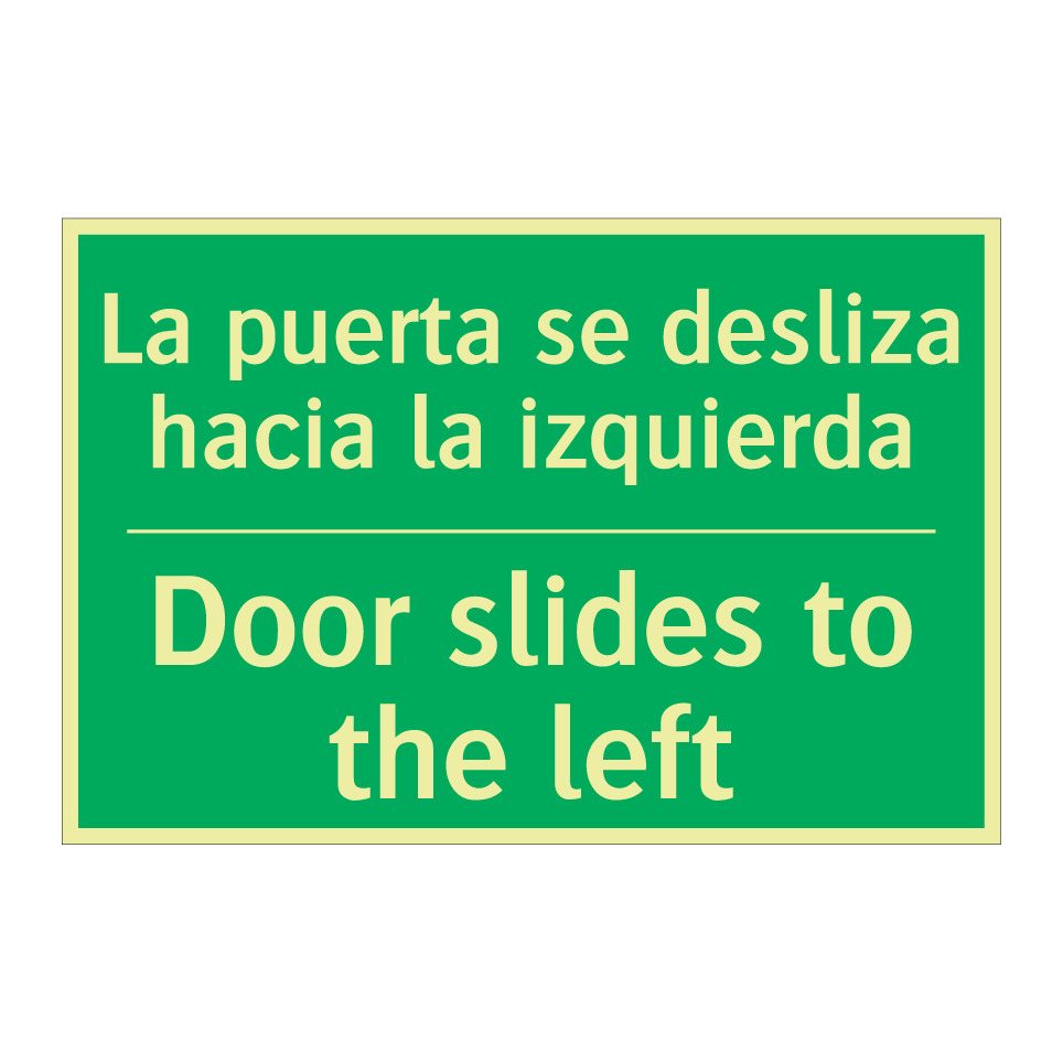 La puerta se desliza hacia la /.../ - Door slides to the left