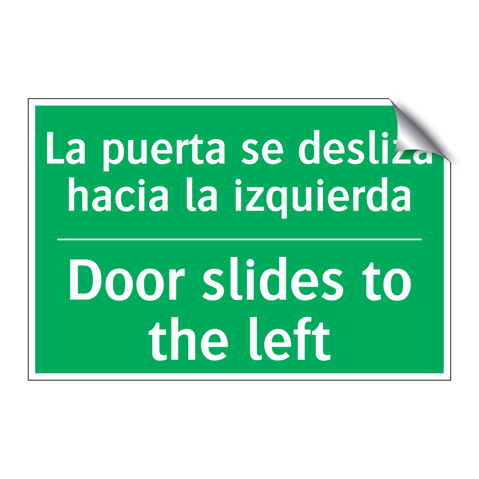 La puerta se desliza hacia la /.../ - Door slides to the left