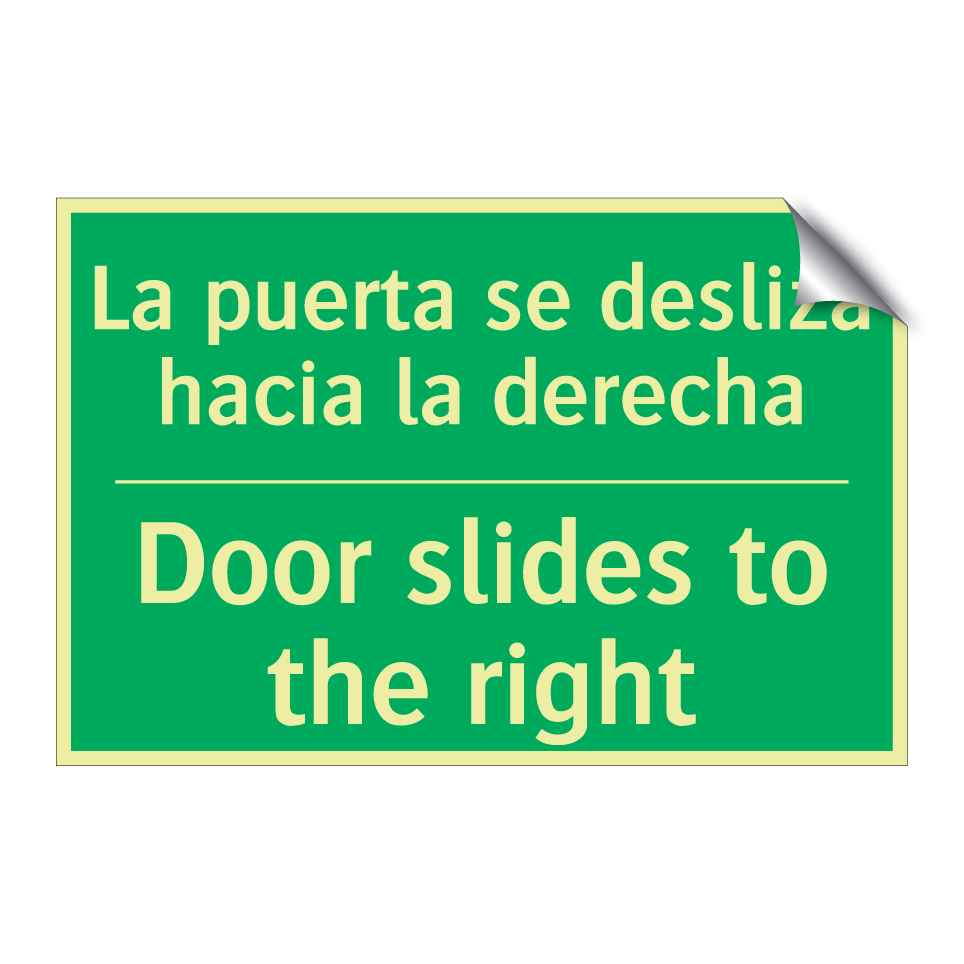 La puerta se desliza hacia la /.../ - Door slides to the right