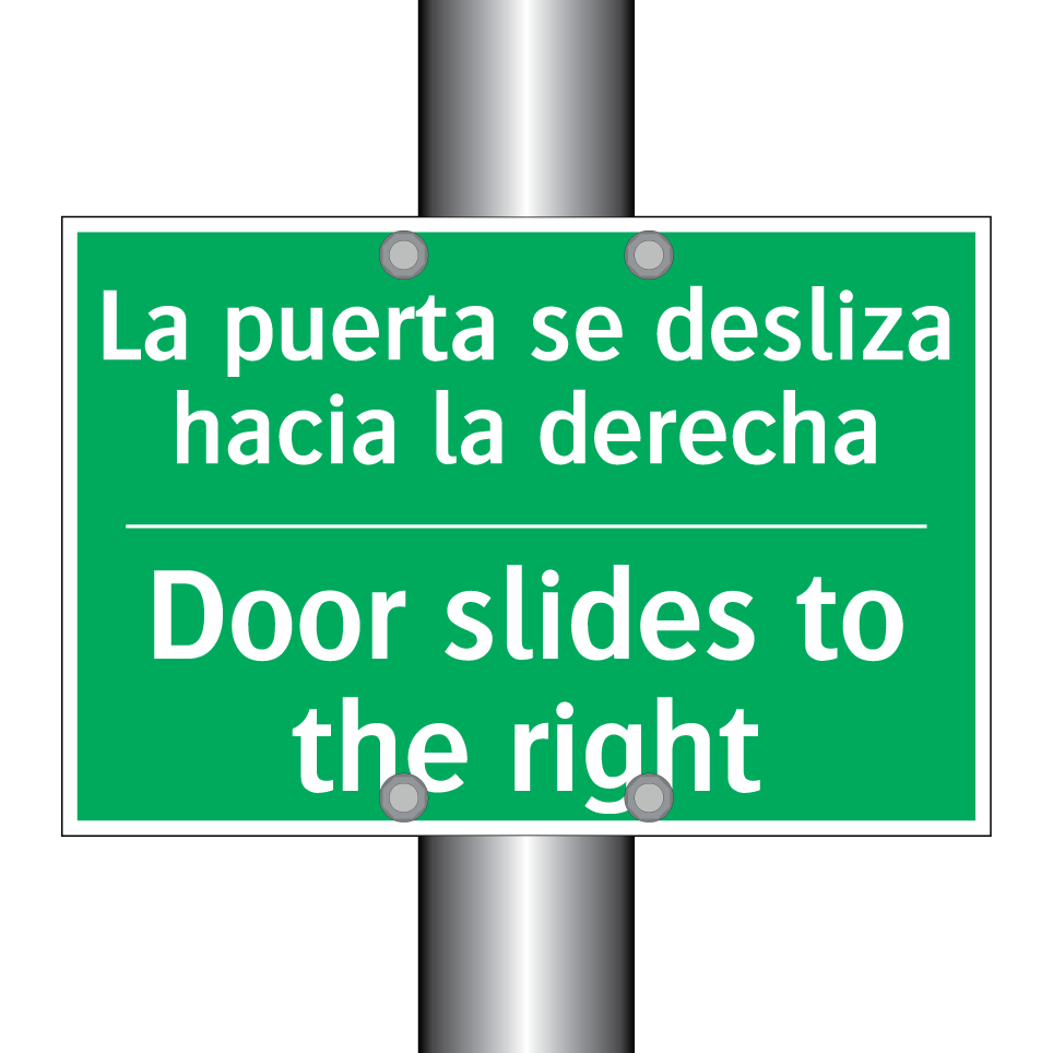 La puerta se desliza hacia la /.../ - Door slides to the right