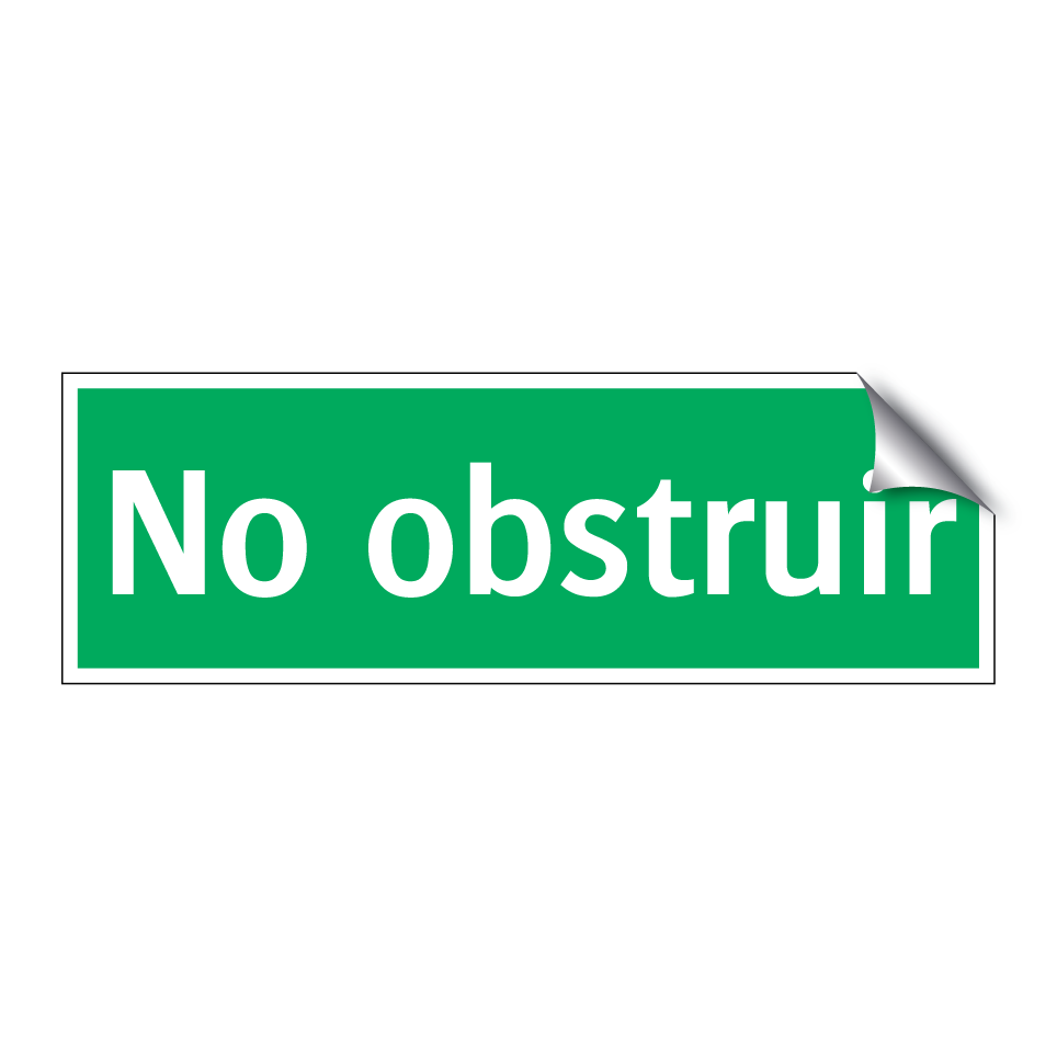No obstruir