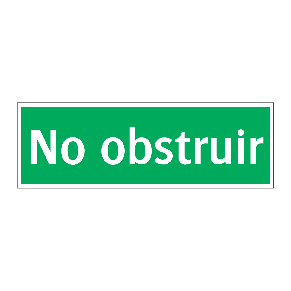 No obstruir