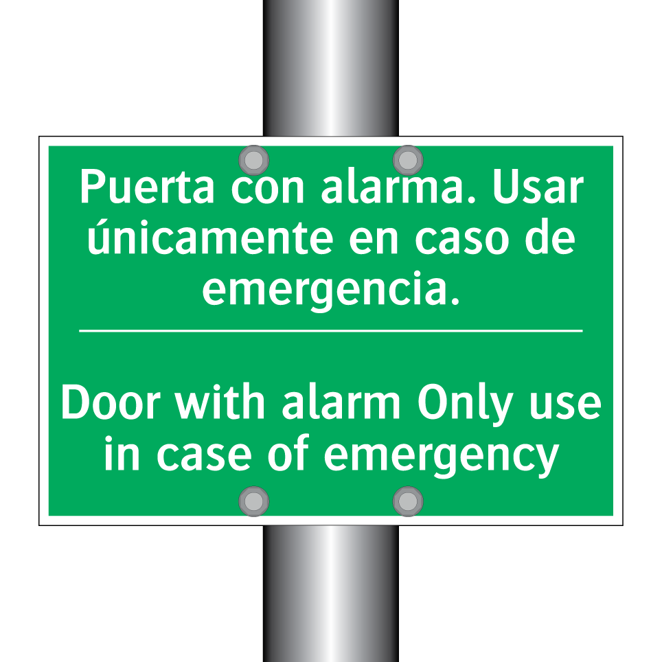 Puerta con alarma. Usar /.../ - Door with alarm Only use in /.../