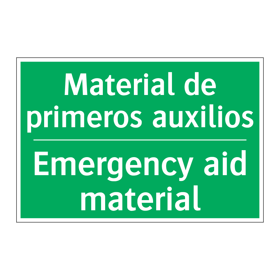 Material de primeros auxilios - Emergency aid material
