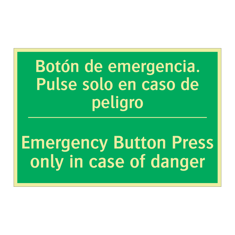 Botón de emergencia. Pulse /.../ - Emergency Button Press only /.../