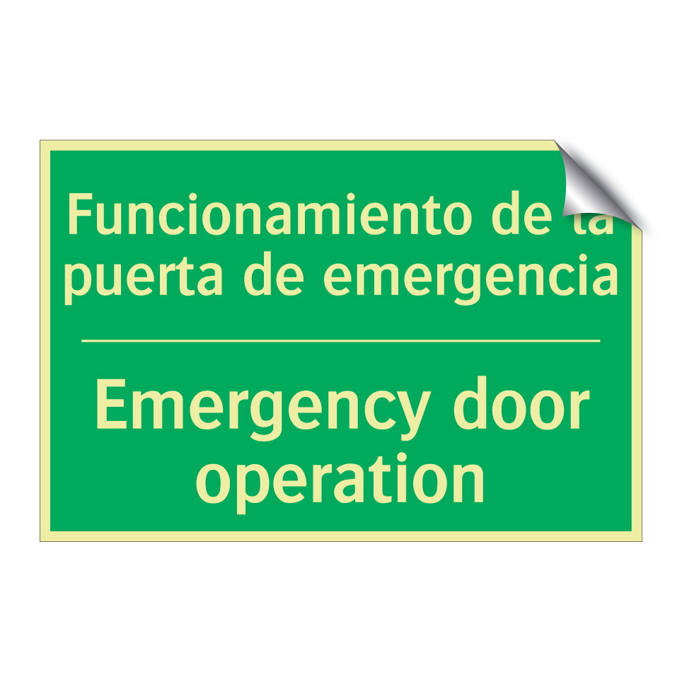 Funcionamiento de la puerta /.../ - Emergency door operation
