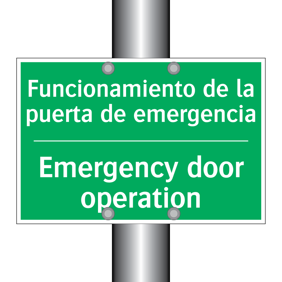 Funcionamiento de la puerta /.../ - Emergency door operation
