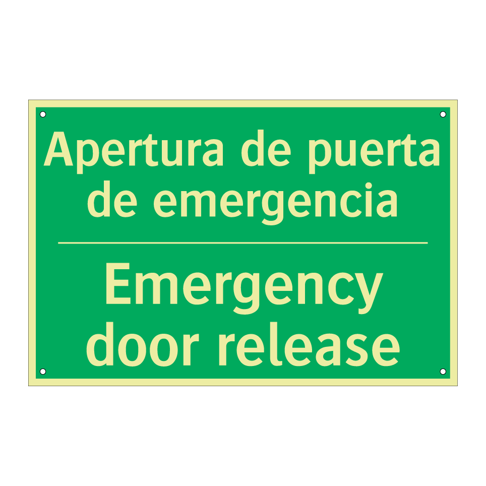 Apertura de puerta de /.../ - Emergency door release