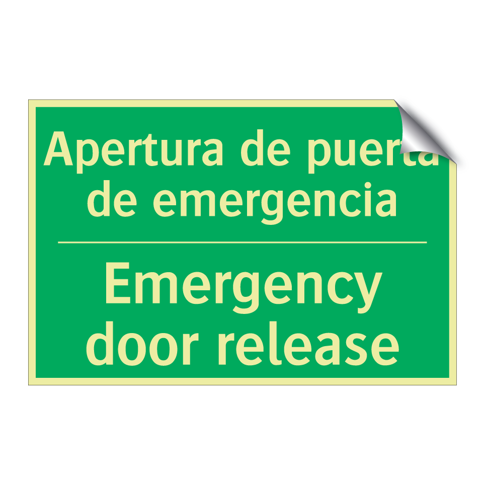 Apertura de puerta de /.../ - Emergency door release