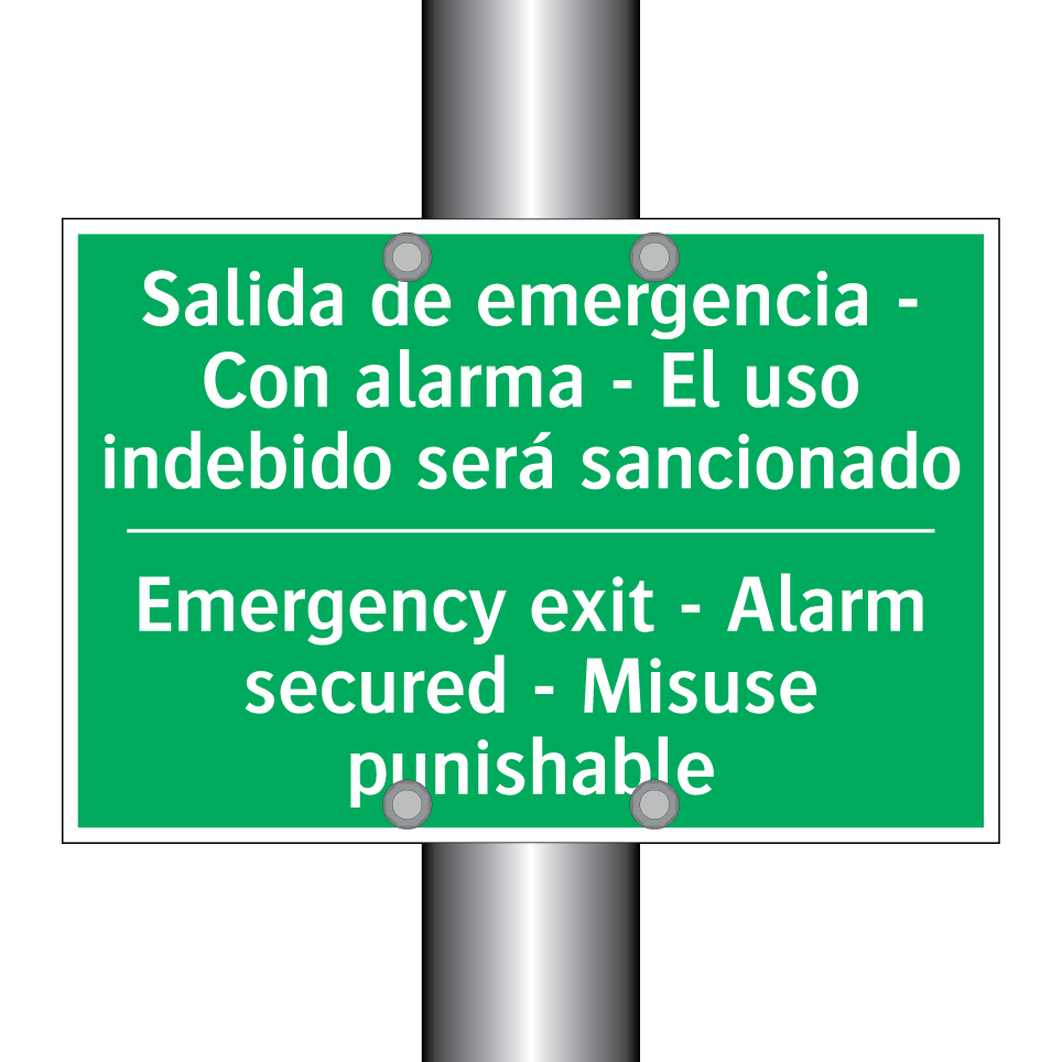 Salida de emergencia - Con /.../ - Emergency exit - Alarm /.../