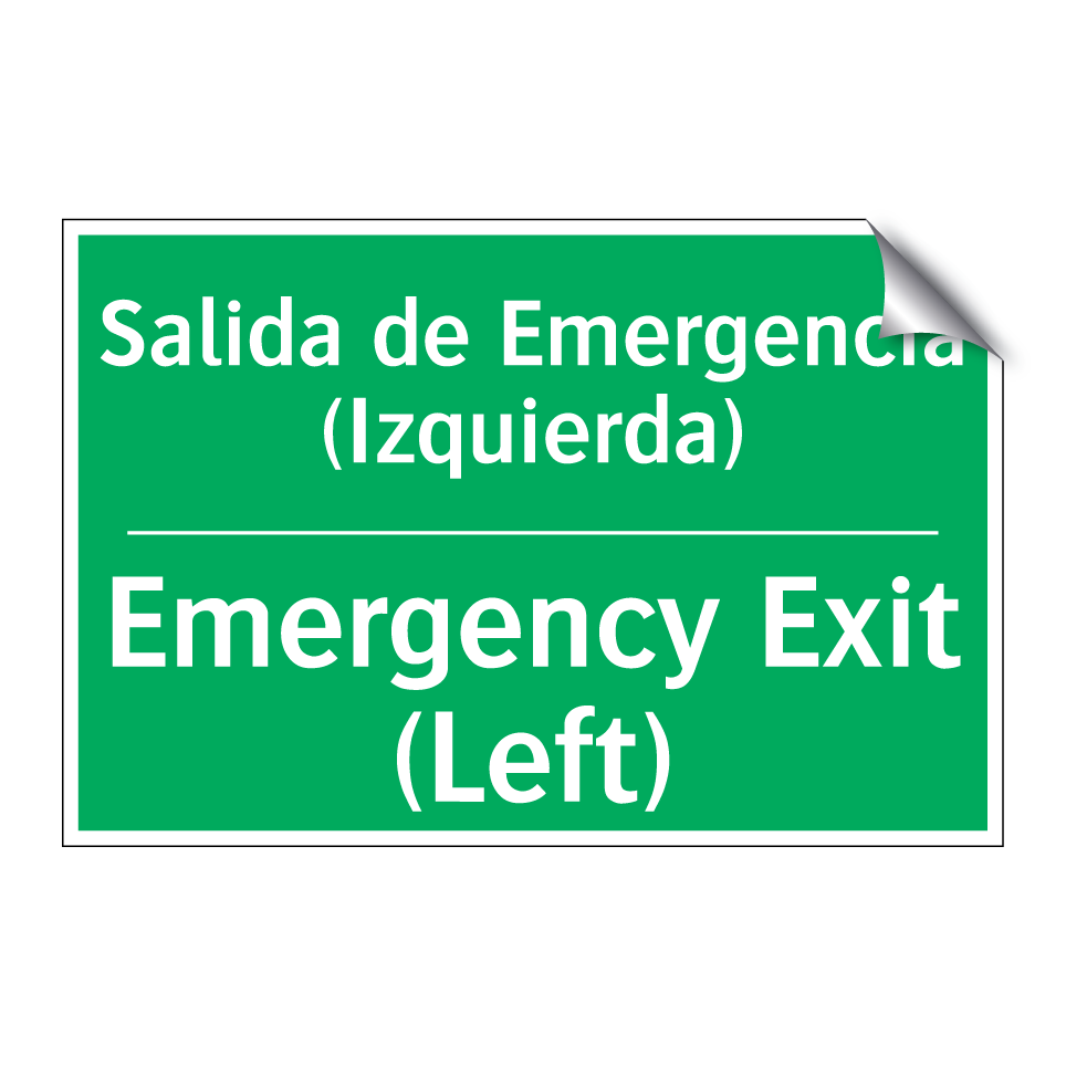 Salida de Emergencia /.../ - Emergency Exit (Left)
